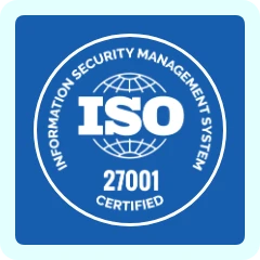 ISO 27001 certification badge