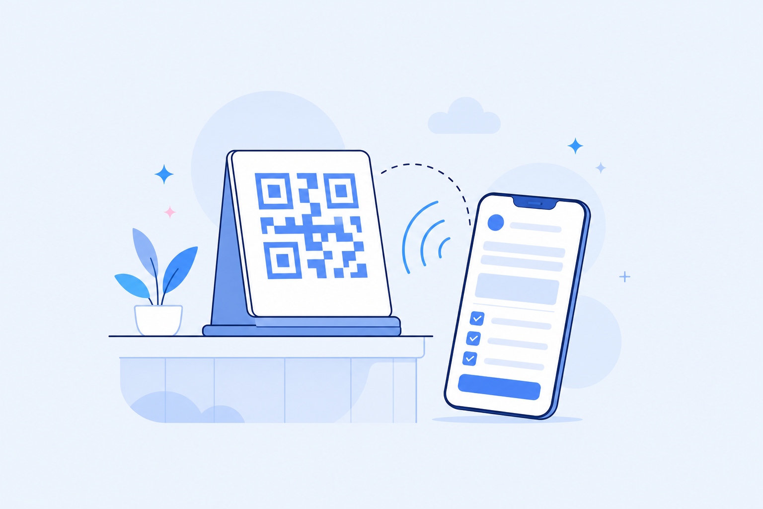 Share an online waiver form by QR code