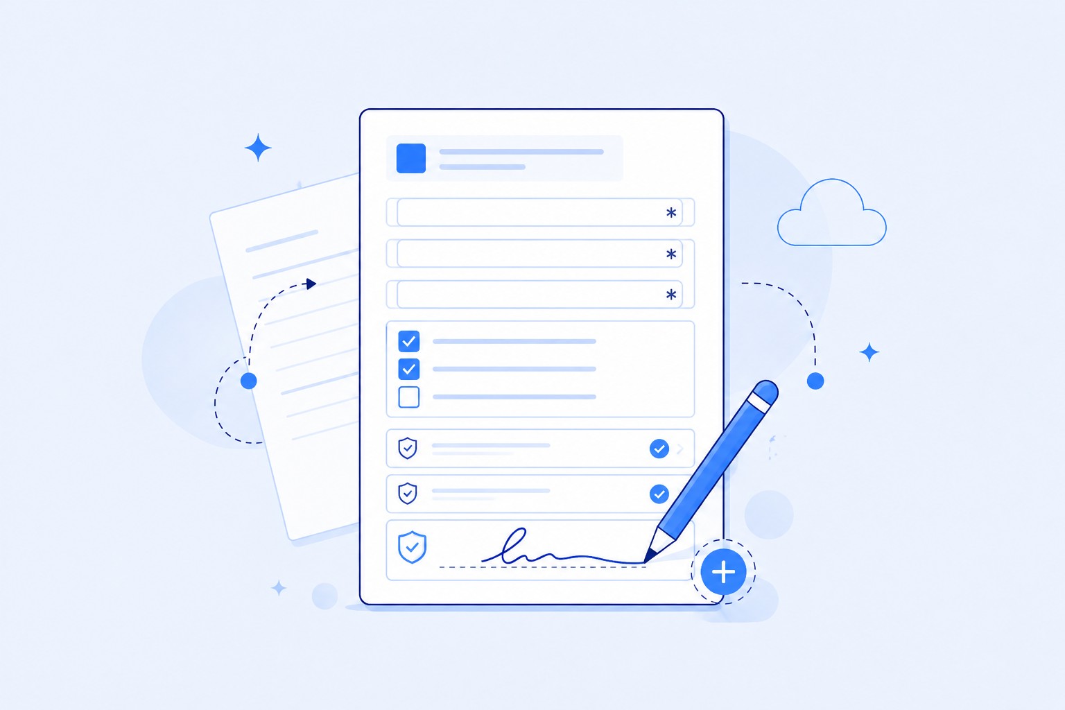Complete required waiver app fields