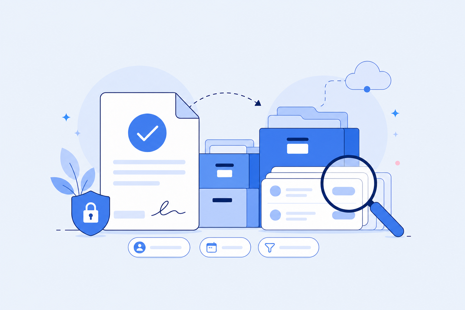 Store a completed electronic waiver form