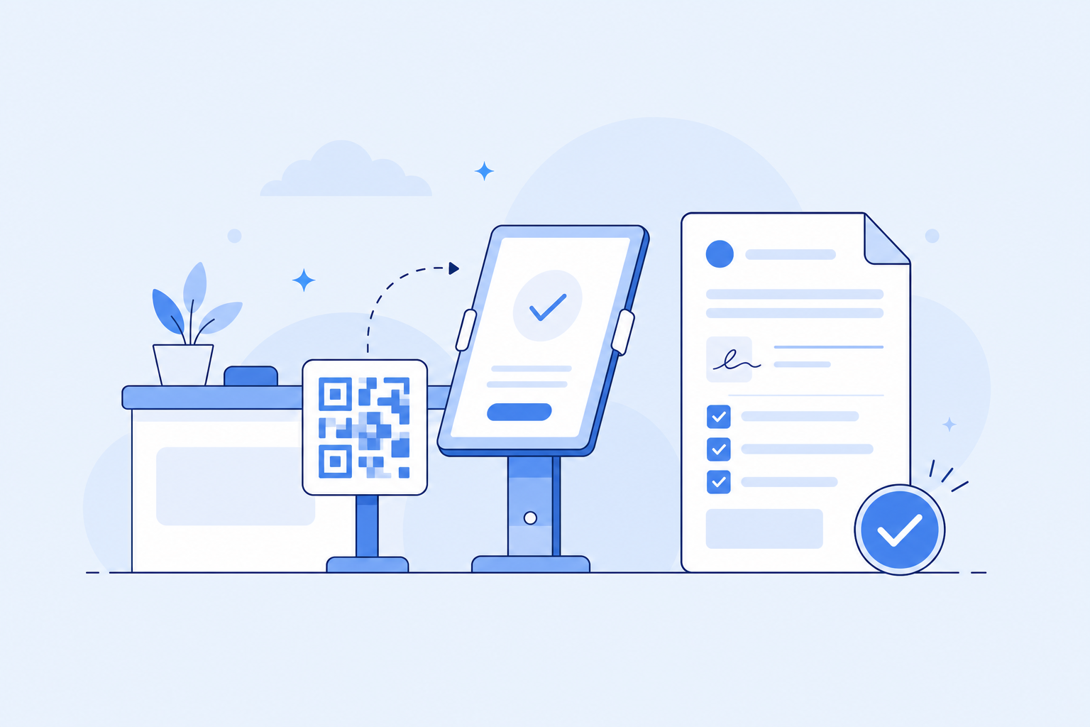 Use an electronic waiver form at check-in